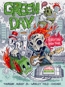 Green Day Poster - Punk Rock Music - Concert (300GSM Premium Matte