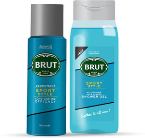 BRUT Sport Style Deodorant for Men 200ml + Sport Style All - In- ... more