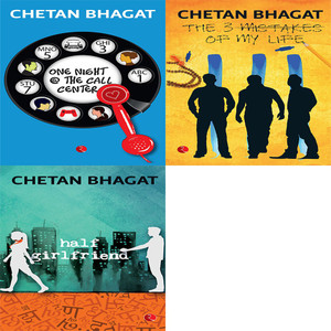 Half Girlfriend + The 3 Mistakes Of My Life + One Night @ The Call Centre (Set Of 3 Books)