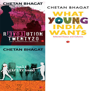 Half Girlfriend + What Young India Wants: Selected Non - Fiction + Revolution Twenty 20: Love. Corruption. Ambition (Set Of 3 Books)