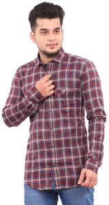 mark's line Men Checkered Casual Multicolor, Red Shirt - Buy