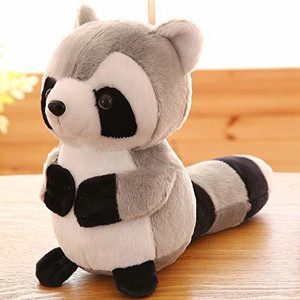 2 Pack Cute Raccoon Plush Toys - Soft Woodland Animal Stuffed Animals For Kids