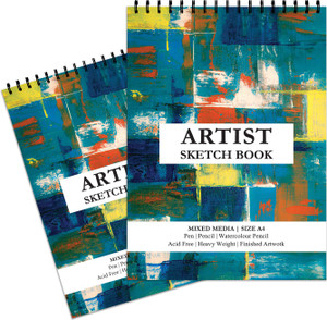 Paper Parwana Design Artist Sketch Drawing Book ( Set of 2) A4 Size 50 ...