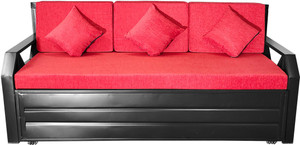 ROYAL METAL FURNITURE Queen Size 3 Seater Double Metal Pull Out Sofa Cum Bed
