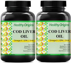 Healthy Origins Cod Liver Oil Capsules (Pack Of 2) Pro