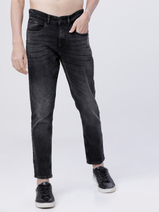 HIGHLANDER Tapered Fit Men Black Jeans