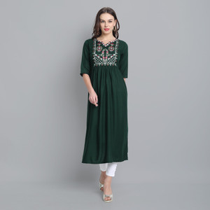 FASHION PATTI Women Embroidered Straight Kurta
