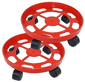 Grovent 2 Pcs LPG Cylinder Trolley with Wheels Strong Plastic Gas Cylinder Trolley With Wheel | Gas Cylinder Trolly || Gas Trolly | Lpg Cylinder Stand | Gas Trolly Wheel |Cylinder Trolley with Wheels | Cylinder Wheel Stand- Gas Cylinder Trolley Gas Cylinder Trolley (Red) Gas Cylinder Trolley