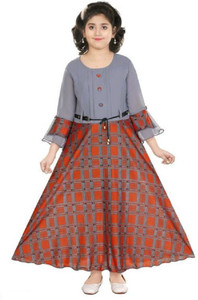 Born Wear Girls Maxi/Full Length Festive/Wedding Dress
