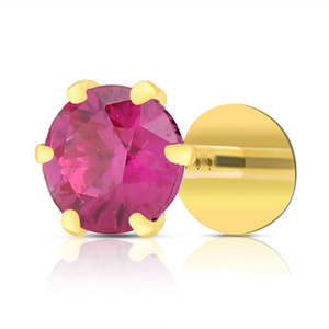 RUBBIE Cubic Zirconia Gold-plated Plated Metal Nose Stud