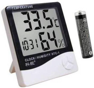 havenfort Best Quality Imported Humidity Meter Clock High Accuracy LCD Display Thermometer Hygrometer Indoor Temperature Humidity Meter Clock Digital Room Wall All-in-One Digital Moisture Measurer (40 mm) All-in-One Digital Moisture Measurer