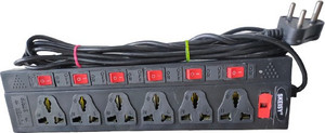 Skeisy 6 Socket plus 6 switch with one led & 3.5 yard long wire 6  Socket Extension Boards