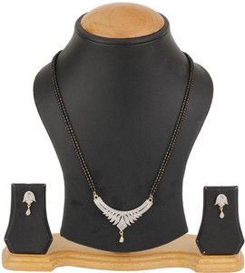 ZENEME Latest Fashionable American Diamond Alloy Mangalsutra