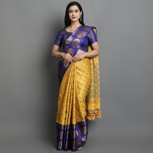 Vleez Woven Dharmavaram Jacquard Saree