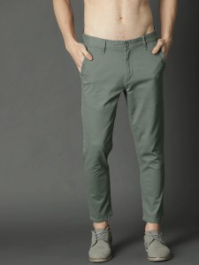 FUBAR Slim Fit Men Light Green Trousers