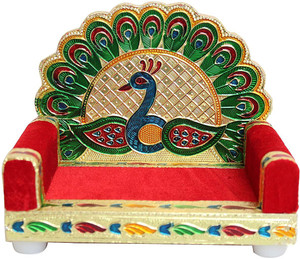 Radhe Radhe Poshak Laddu Gopal Ji Ka Singhasan 0-Number Wooden Pooja Chowki