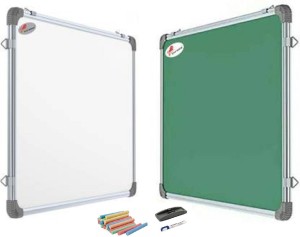 JS MART Non Magnetic Non magnetic Chalkboard 2x2 Whiteboards and Duster Combos