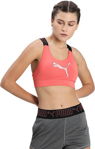 PUMA Mid Impact Feel it Women Sports Lightly Padded Bra