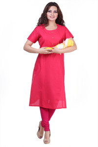 hriday fashion Women Solid Straight Kurta