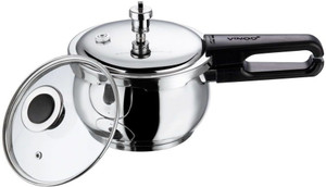VINOD Splendid Plus Stainless Steel Pressure Cooker with Outer Lid 2.5 L Outer Lid Induction Bottom Pressure Cooker