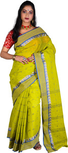 sourav biswas Woven Tant Pure Cotton Saree