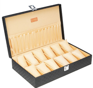 LEDO Royal Black 12-Slot Watch Box - Image 6