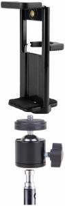 subton Tripod Ball Head with IPad Tablet Mobile Holder Dual Side Bracket clip Mount Adapter (2 in 1) Tripod, Tripod Ball Head, Tripod Clamp, Tripod Kit, Monopod