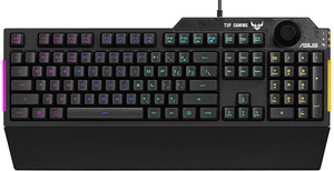ASUS TUF Gaming K1 - RA04 Wired USB Standard Gaming Keyboard Compatible with Desktop, Laptop, Mac Easy to Use,Plug and Play,Quick, Comfy Durable body