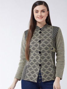 Pivl Self Design Casual Women Beige Sweater