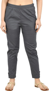 PREEGO Regular Fit Women Grey Trousers