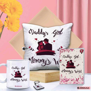 Jhingalala Cushion, Mug, Greeting Card, Keychain Gift Set