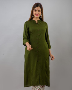 Akii's Women Solid Straight Kurta