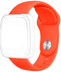 CellFAther Silicone Sport Band Strap (Watch Not Included) Smart Band Strap (Orange) Smart Watch Strap