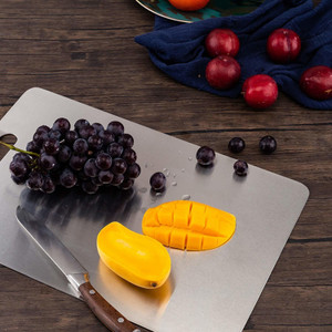 BBD Kitchen Shop Food-Grade Kitchen Heavy Duty Serving Chopping Serving Cut Dough Board for Fruits, Vegetables and Meat Stainless Steel Cutting Board Stainless Steel Cutting Board