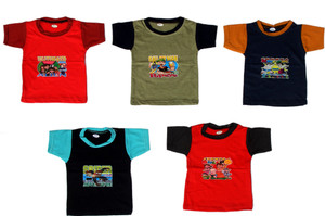 MA GROUP OF COMPANY Boys Printed Pure Cotton Regular T Shirt