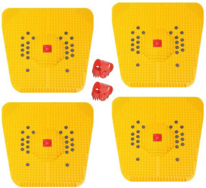 netclub Set of 4 Acupressure Massager Relieve Stress Pain Acupuncture fitness mat yoga mat 6 mm Accupressure Mat
