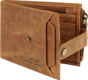 eXcorio Men Trendy, Travel, Casual Tan Genuine Leather Wallet
