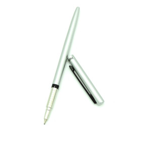 Epraiser Brass Made Slim Trim Feather Light Exclusive Premium Glossy Silver Designer Roller Ball Pen Roller Ball Pen