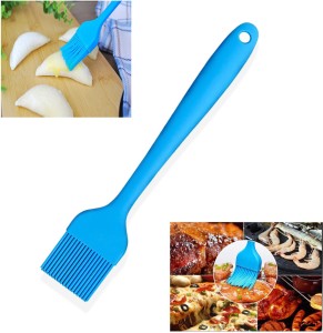 TruVeli Silicone Non-Stick Flat Pastry Oil Cooking Brush for Cooking, Baking and Mixing Grilling (Multicolor) Silicone Flat Pastry Brush