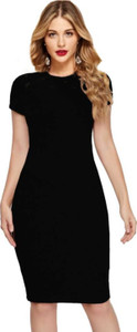 Dream Beauty Fashion Women Bodycon Black Knee Length Dress