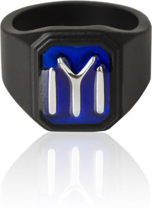 Waama Jewels Blue Ertugrul Ghazi Ring for Boys & Men Brass Ring