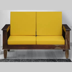 Kendalwood Furniture Solid Wood 2 Seater Wooden Sofa set for living Room Furniture Fabric 2 Seater  Sofa