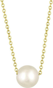 3SIX5 Womens Girls Party Wear Round Necklace Chain Gold-plated Brass Necklace Chain Mother of Pearl Gold-plated Plated Brass Chain