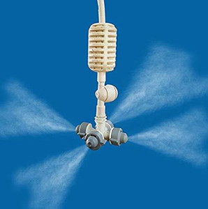 Vasudha Irrigation FOUR WAY NETA FOGGER SPRINKLER / JET SPRINKLER 5 PIC FOR COOLING BARN / POULTRY / GREEN HOUSE / HOME GARDEN / AGRICULTURE USE ( PACK OF 5 ) 10 L Hose-end Sprayer