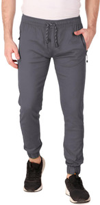 Plus91 Solid Men Grey Track Pants