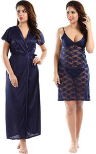 ovida Women Nighty with Robe