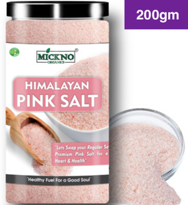 mickno organics 200 gm Himalayan Pink Rock Salt powder Organic for Weight loss ( imported ) Himalaya Pink Salt Himalayan Pink Salt