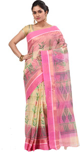 DipDiya Printed Tant Pure Cotton Saree