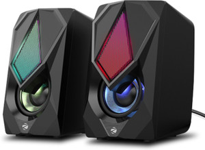 ZEBRONICS WARRIOR II USB , LED LIGHTS WITH POWERED AND VOLUME CONTROL 10 W Laptop/Desktop Speaker