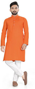 AWM Men Solid Straight Kurta